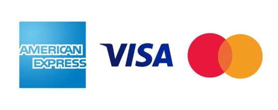 Cartes acceptées : Visa, Mastercard, American Express